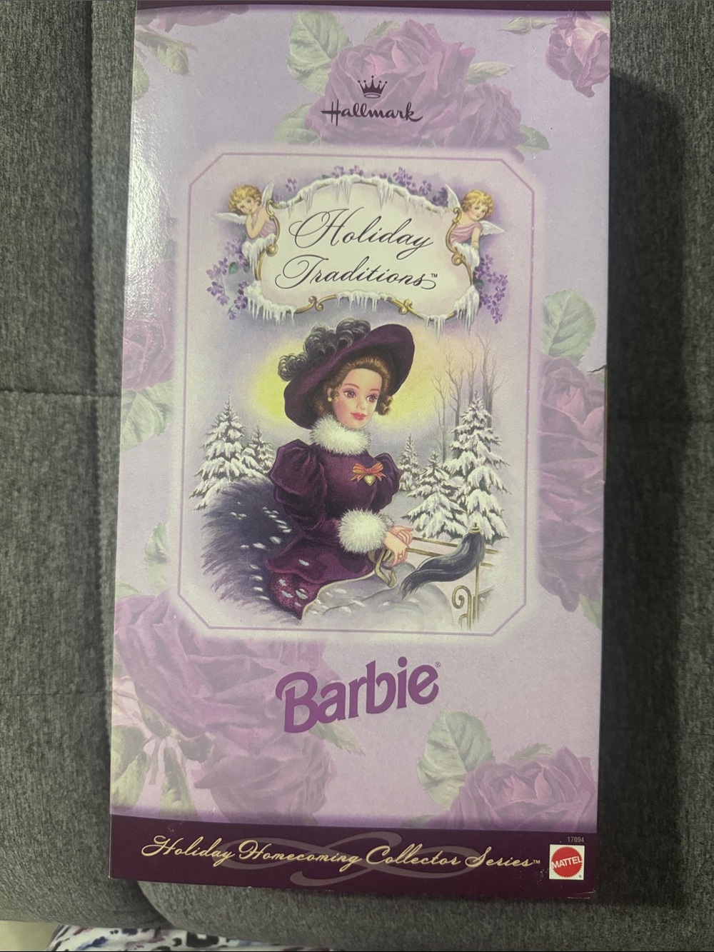 Barbie Purple and Lavender Holiday Traditions Ornament Box.. Never opened or box